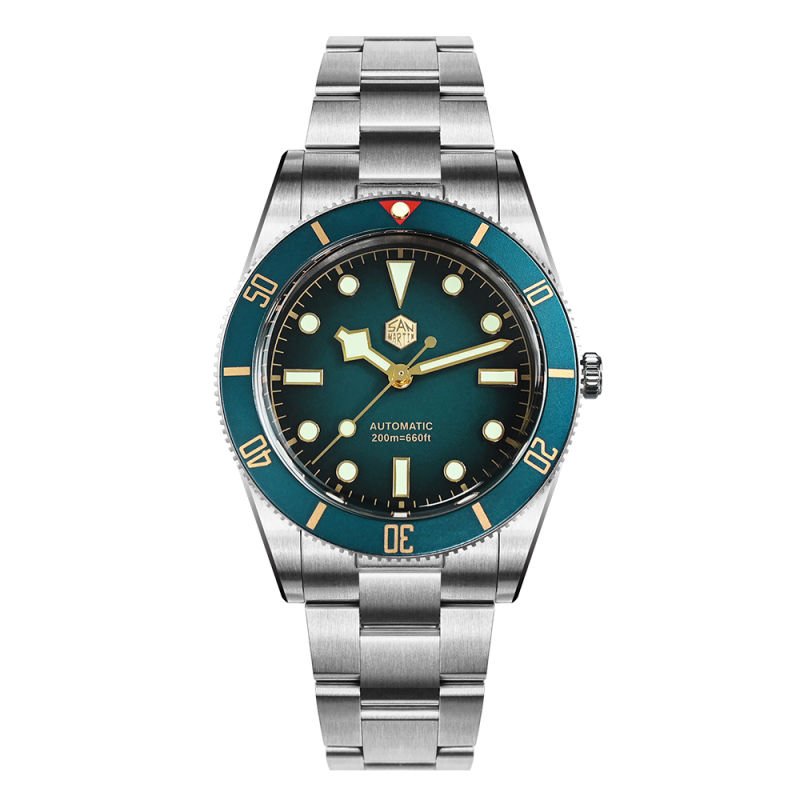 San Martin 37mm SN0138 Upgraded Diving Watch BB54 Retro 28800BPH Automatic Mechanical Luxury Sapphire Crystal 20Bar Men Watches
