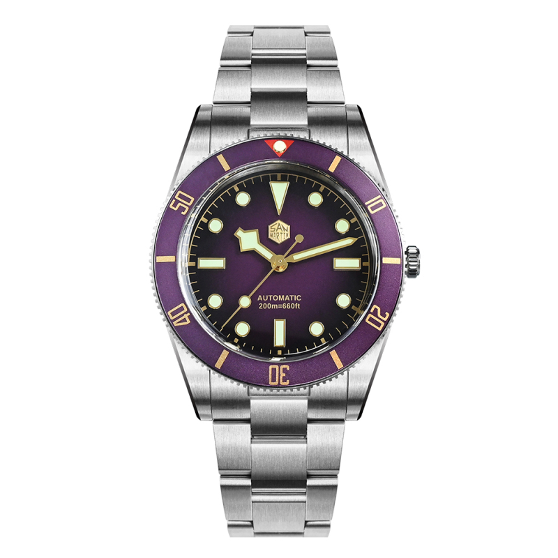 San Martin 37mm SN0138 Upgraded Diving Watch BB54 Retro 28800BPH Automatic Mechanical Luxury Sapphire Crystal 20Bar Men Watches