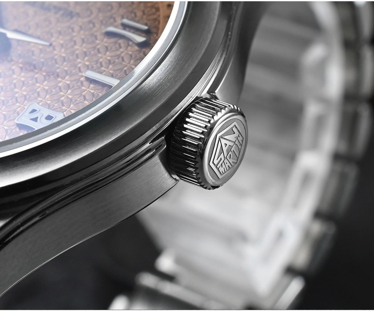 San Martin 39mm Men Watch Miyota 90S5 Automatic Chinese Ancient Coin Pattern Dial Distressed Watch SN0144CG2
