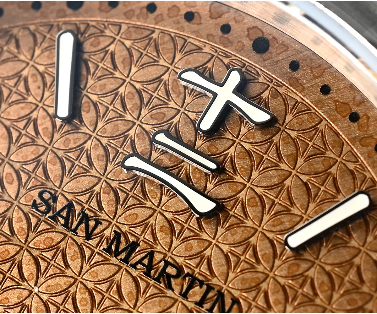 San Martin 39mm Men Watch Miyota 90S5 Automatic Chinese Ancient Coin Pattern Dial Distressed Watch SN0144CG2
