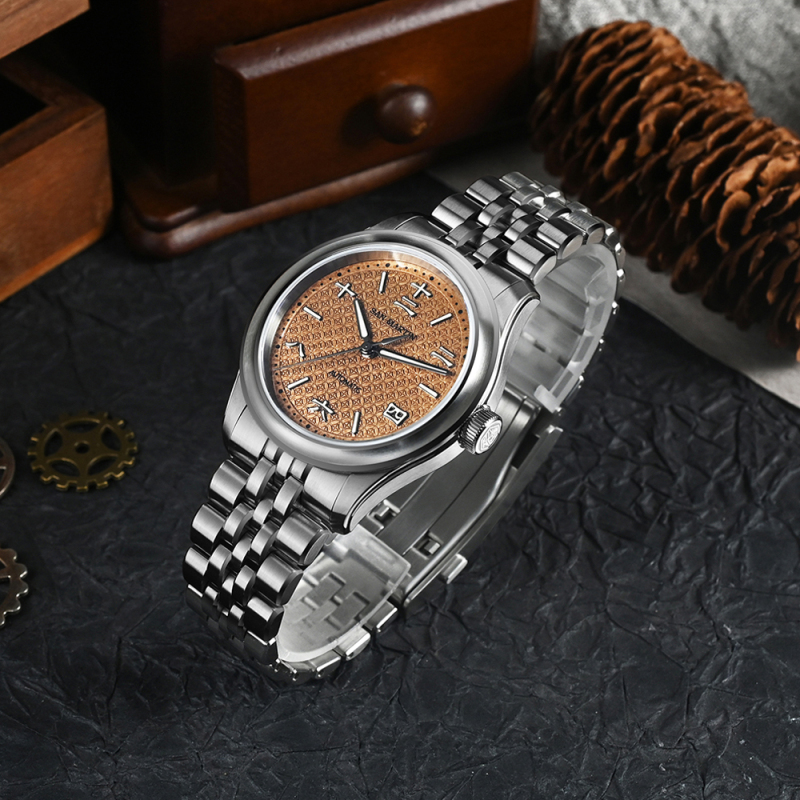 San Martin SN0144 39mm Men Watch Miyota 90S5 Automatic Chinese Ancient Coin Pattern Dial Distressed Antique Finish 10Bar GADA