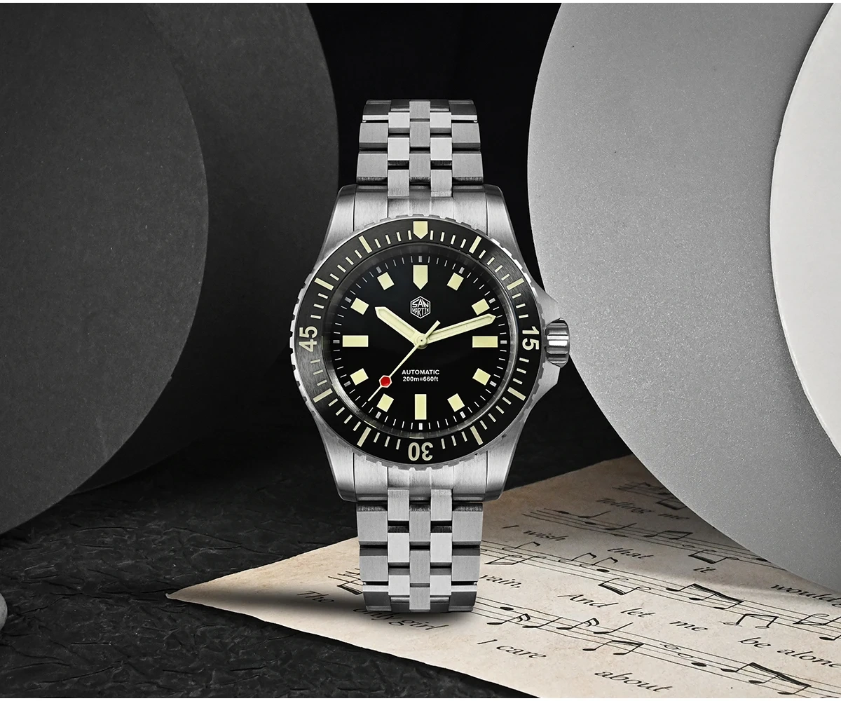 San Martin 1200HV Hardening Coating Full Luminous Watch SN0012