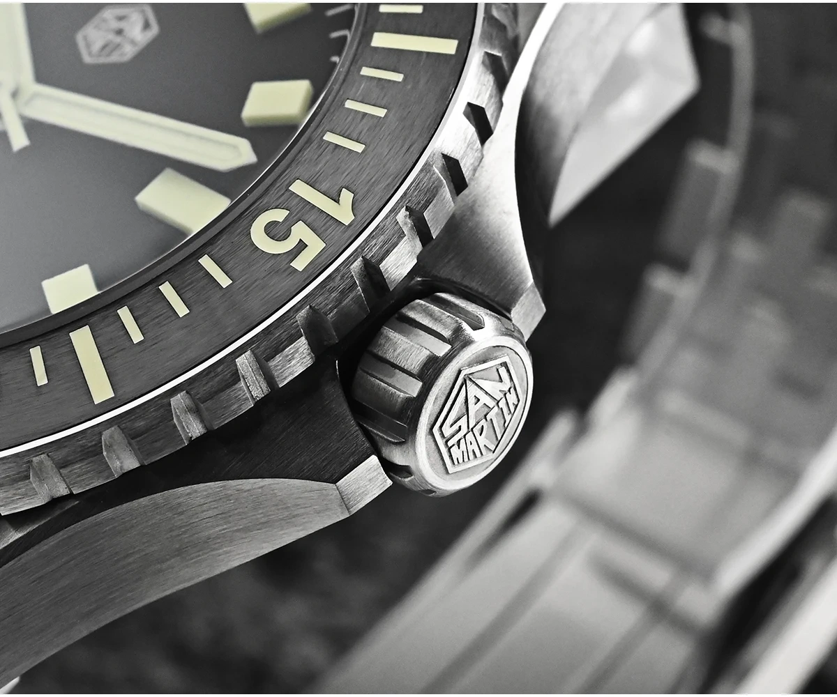 San Martin 1200HV Hardening Coating Full Luminous Watch SN0012