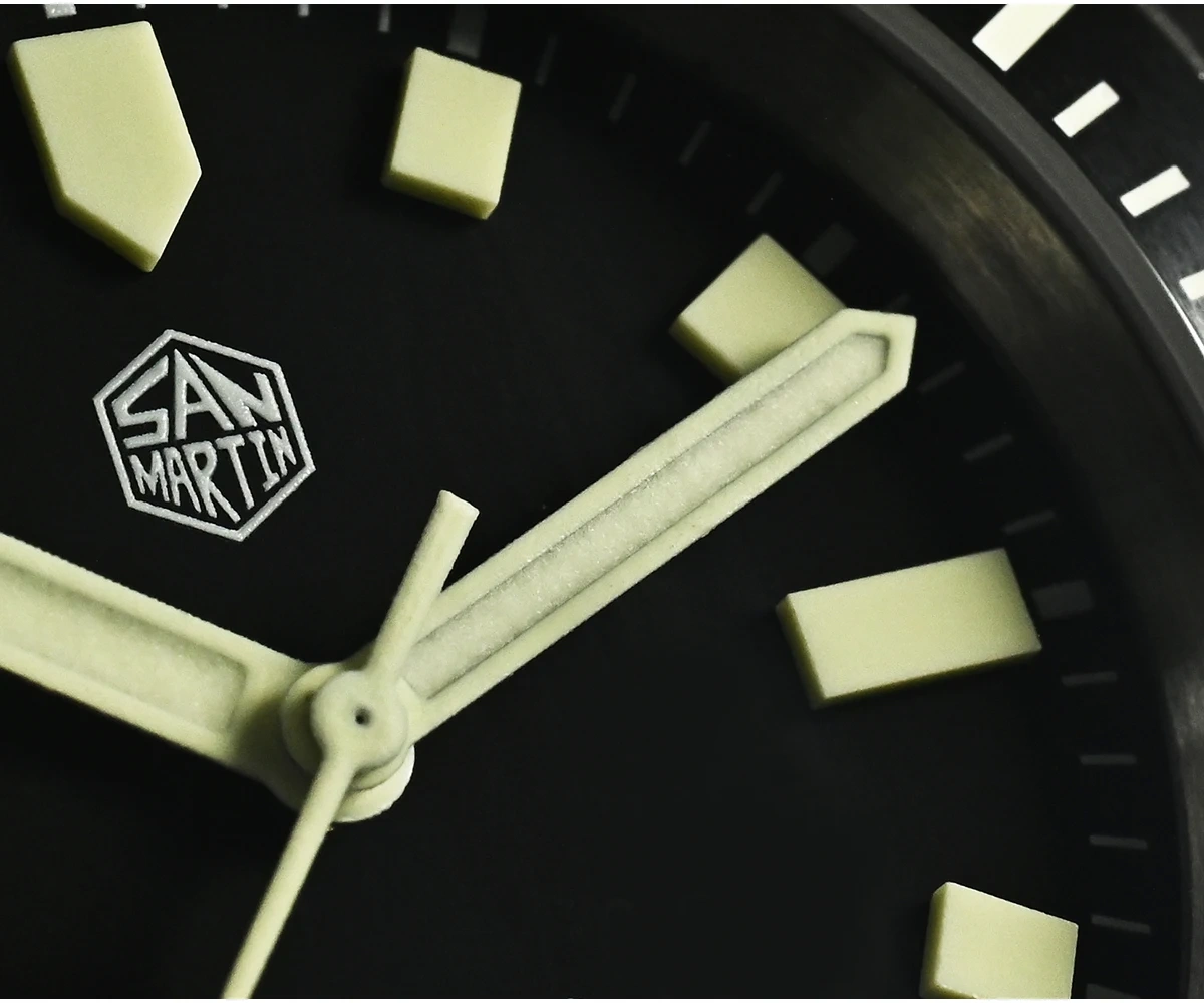 San Martin 1200HV Hardening Coating Full Luminous Watch SN0012