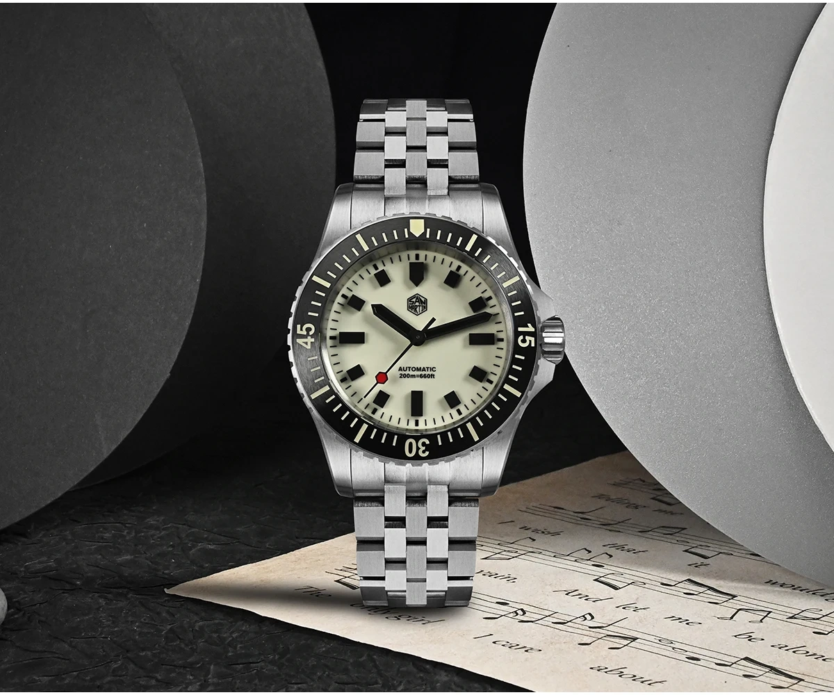 San Martin 1200HV Hardening Coating Full Luminous Watch SN0012