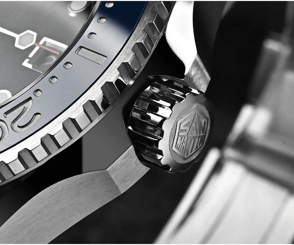 San Martin 41mm Diver Watch ST2130 Helium Automatic Mechanical 600m SN0036