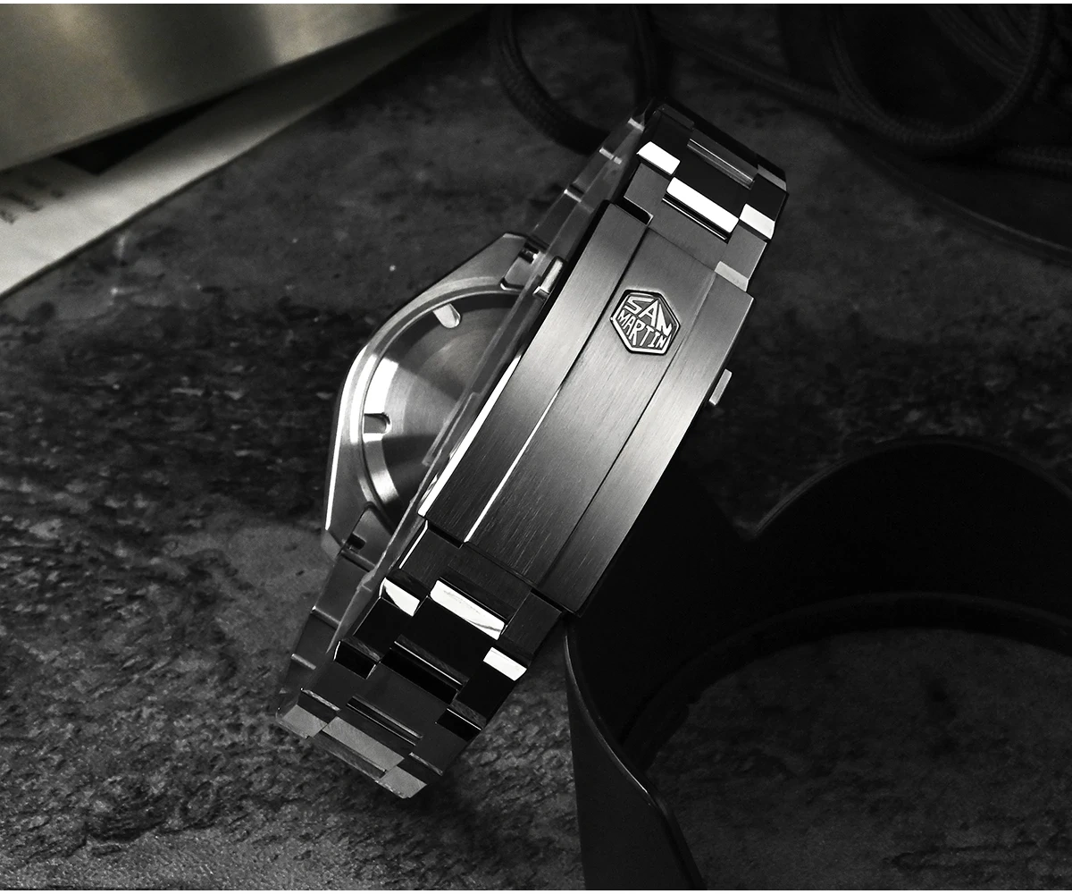 San Martin 41mm Diver Watch ST2130 Helium Automatic Mechanical 600m SN0036