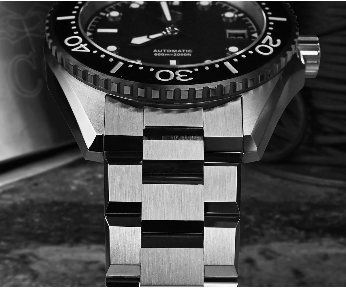 San Martin 41mm Diver Watch ST2130 Helium Automatic Mechanical 600m SN0036