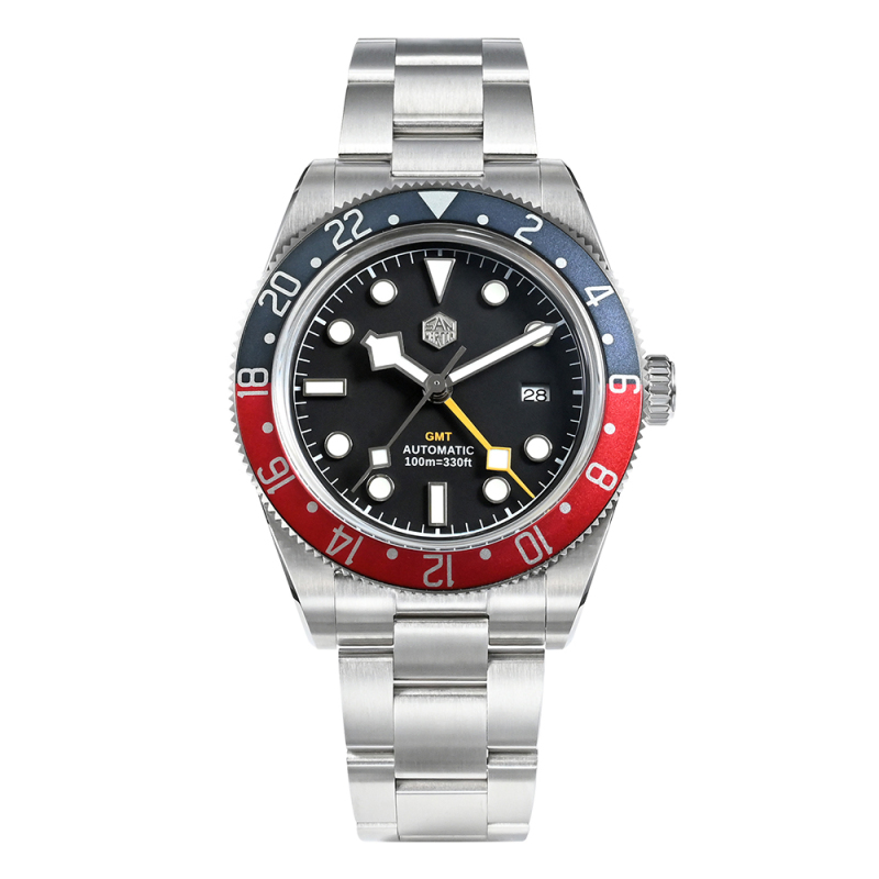 San Martin 39mm Men GMT Watch Automatic Mechanical SN0109