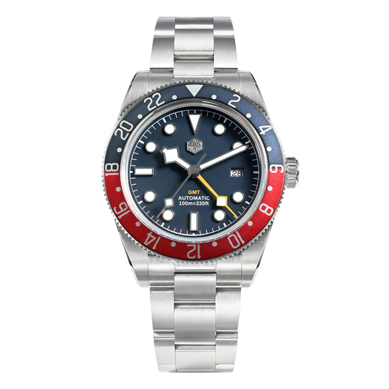 San Martin 39mm Men GMT Watch Automatic Mechanical SN0109