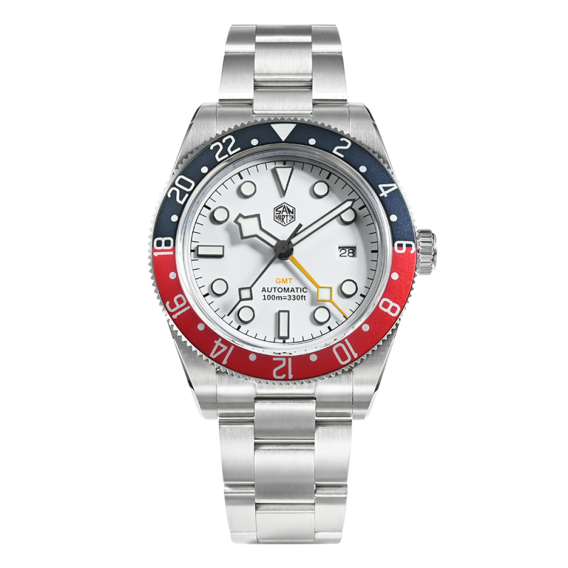 San Martin 39mm Men GMT Watch Automatic Mechanical SN0109