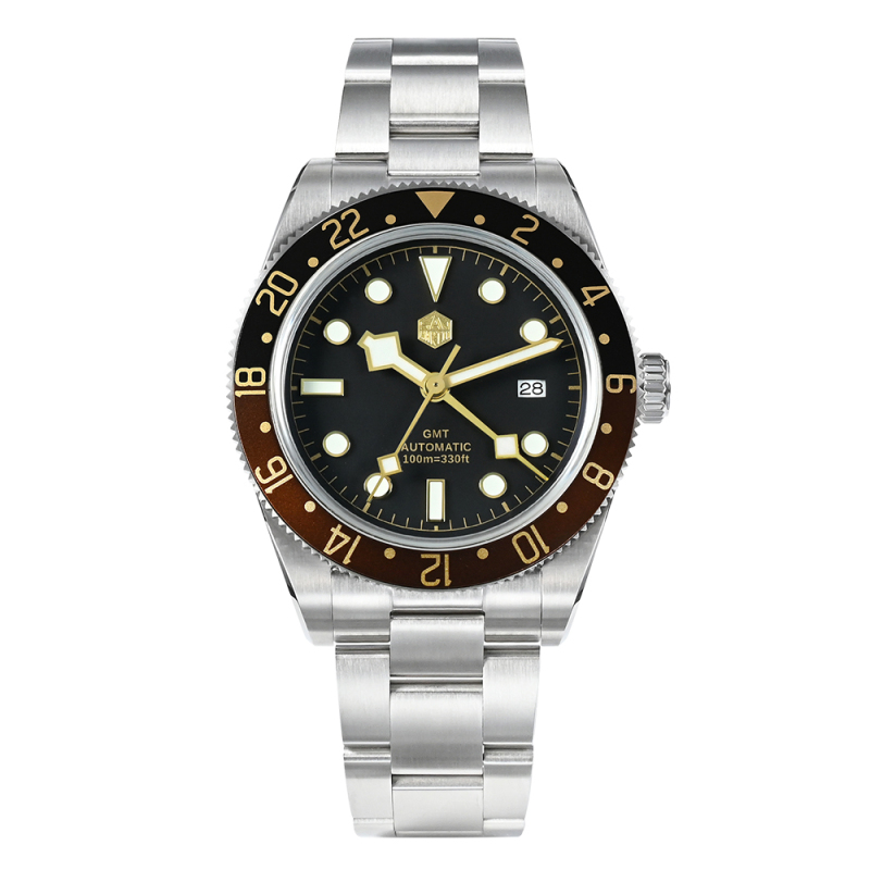 San Martin 39mm Men GMT Watch Automatic Mechanical SN0109