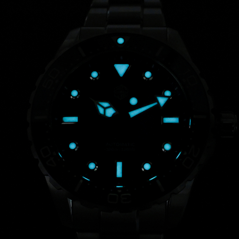 San Martin 40mm Diver Watch ST2130 Automatic Enamel Dial Sapphire 300m Water Resistance Luxury Mens Mechanical Watches SN0154