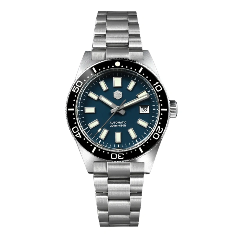 San Martin 39mm Vintage 62MAS Diver Watch SL3001 Mechanical Watches for Men 200m Waterproof C3 Luminous New Upgraded SN0007