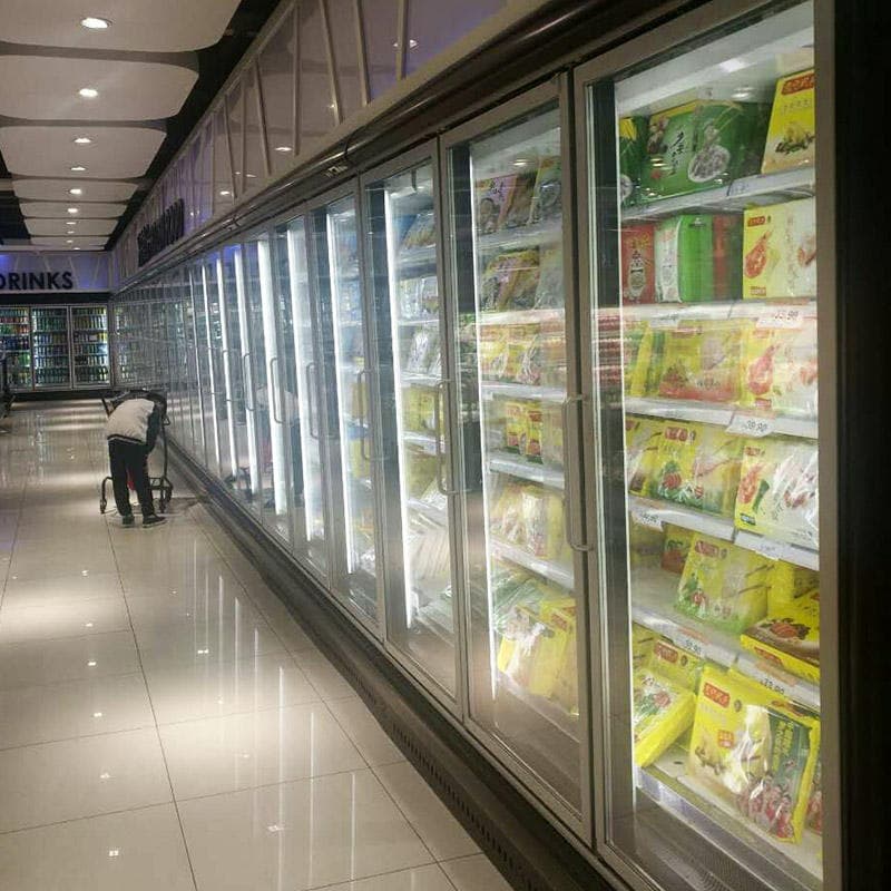Glass Door Upright Freezer For Commercial