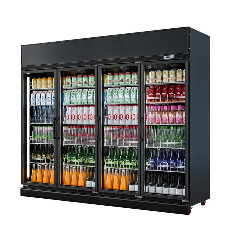 Glass Door Upright Freezer For Commercial