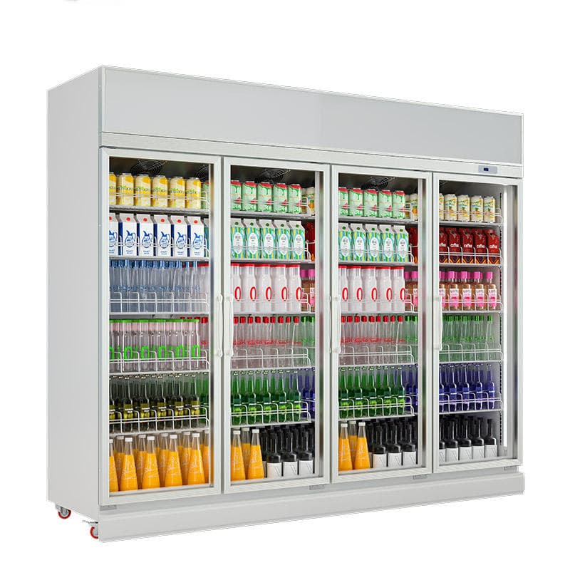 Glass Door Upright Freezer For Commercial