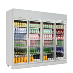 Glass Door Upright Freezer For Commercial