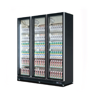 Commercial Glass Doors Black Color Cooler Drink Fridge Beer Refrigerator
