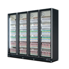 Commercial Glass Doors Black Color Cooler Drink Fridge Beer Refrigerator