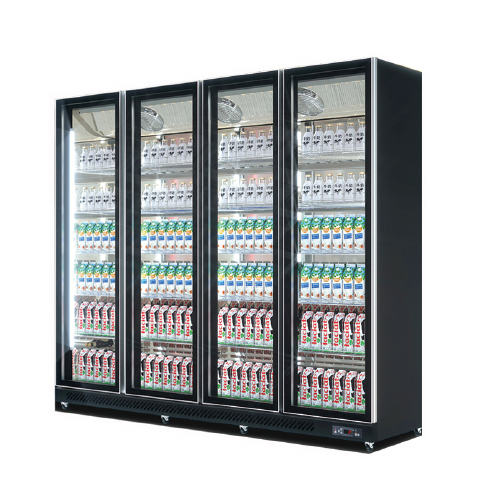 Commercial Glass Doors Black Color Cooler Drink Fridge Beer Refrigerator