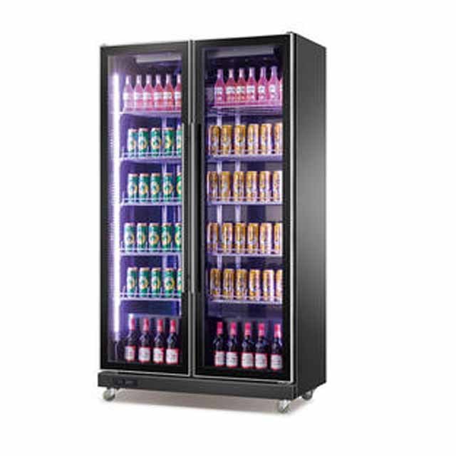 Bar Three Door Upright Beer Fridge Beverages Cooler