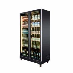 Supermarket Cold Drink Showcase Upright Fridge With Glass Door