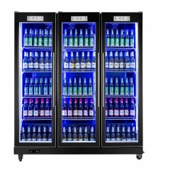 Supermarket Cold Drink Showcase Upright Fridge With Glass Door