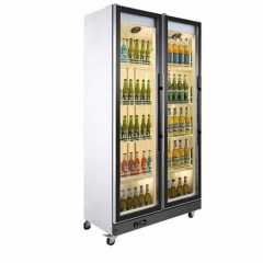 Supermarket Cold Drink Showcase Upright Fridge With Glass Door