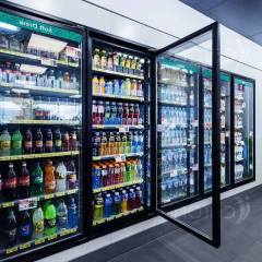 Supermarket Beverage Showcase Upright Display Fridge