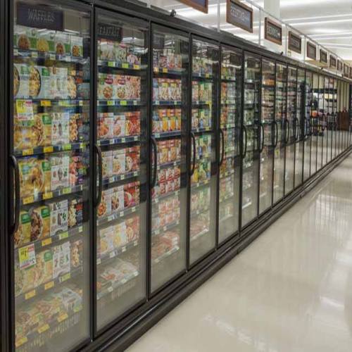 Glass Door Freezer Supermaket Frozen Food Display Chiller