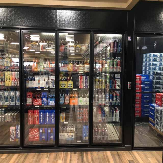 Supermarket Beverage Showcase Upright Display Fridge