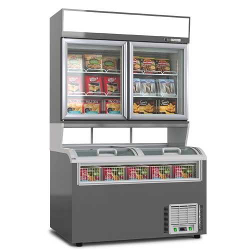 Grey Combined Freezer