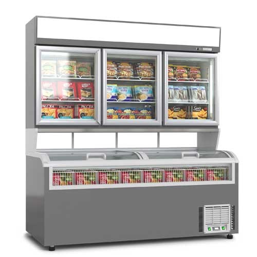 Grey Combined Freezer