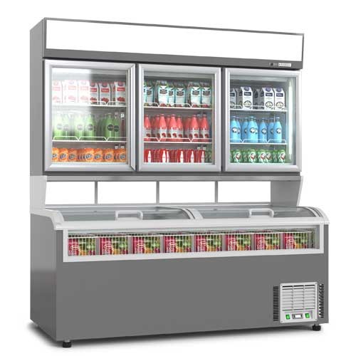 Grey Combined Freezer