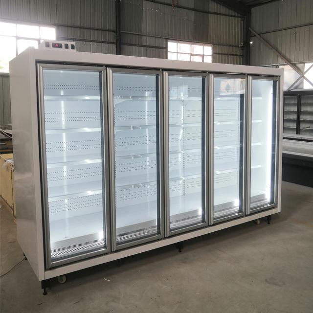 Commercial Glass Door Beverage Showcase Cold Drink Display Fridge