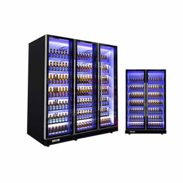 Bar Three Door Upright Beer Fridge Beverages Cooler