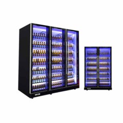 Bar Three Door Upright Beer Fridge Beverages Cooler