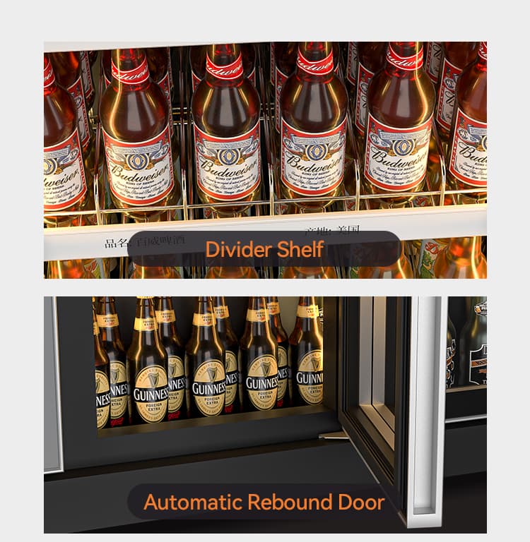 Bar Three Door Upright Beer Fridge Beverages Cooler