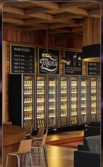 Bar Three Door Upright Beer Fridge Beverages Cooler