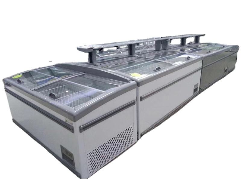 Supermarket Combined Island Freezer Commercial Combi Freezer