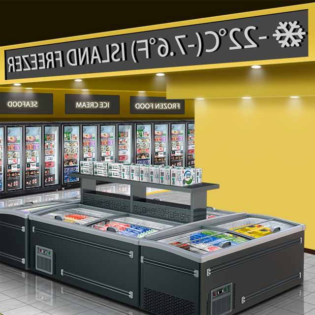Supermarket Combined Island Freezer Commercial Combi Freezer