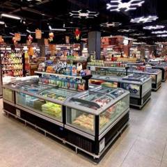 Supermarket Island Glass Freezer