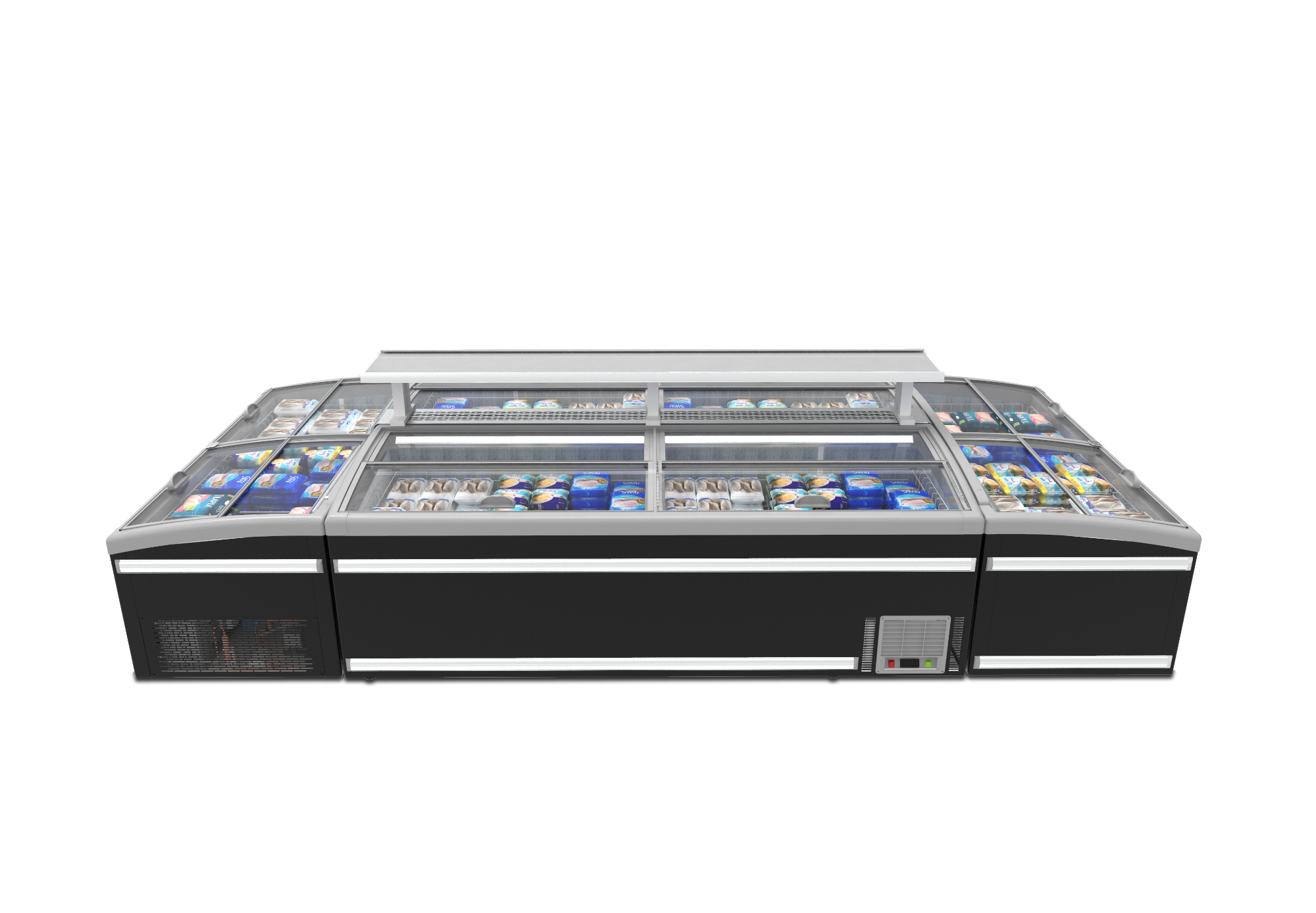 Island Display Freezer Direct Cooling Combination Freezer