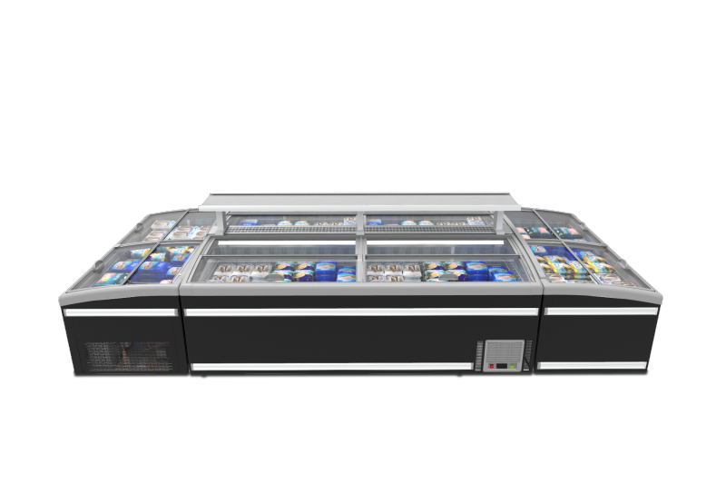Island Display Freezer Direct Cooling Combination Freezer