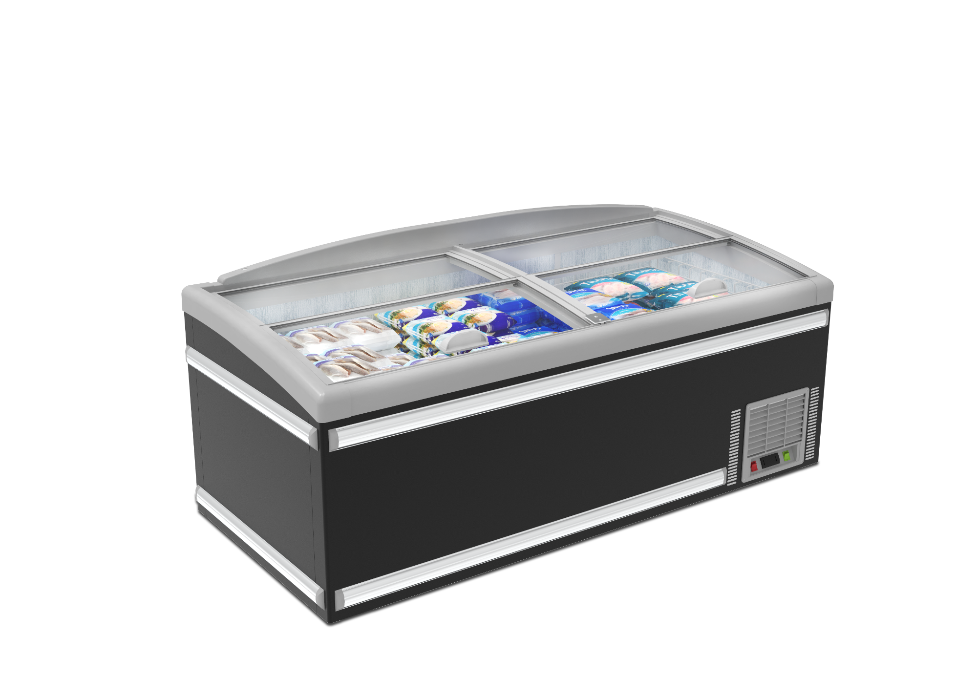 Island Display Freezer Direct Cooling Combination Freezer