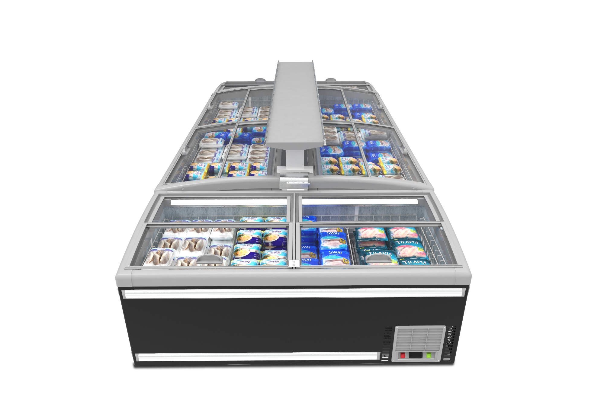 Island Display Freezer Direct Cooling Combination Freezer