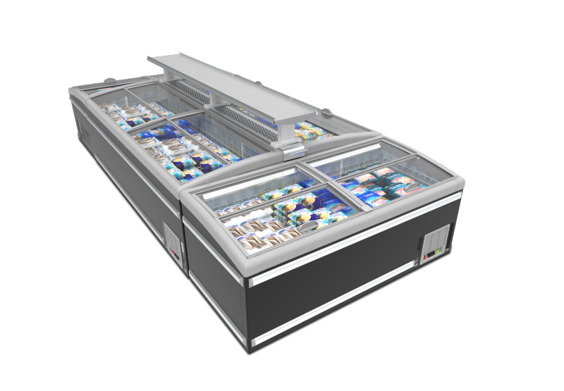 Island Display Freezer Direct Cooling Combination Freezer