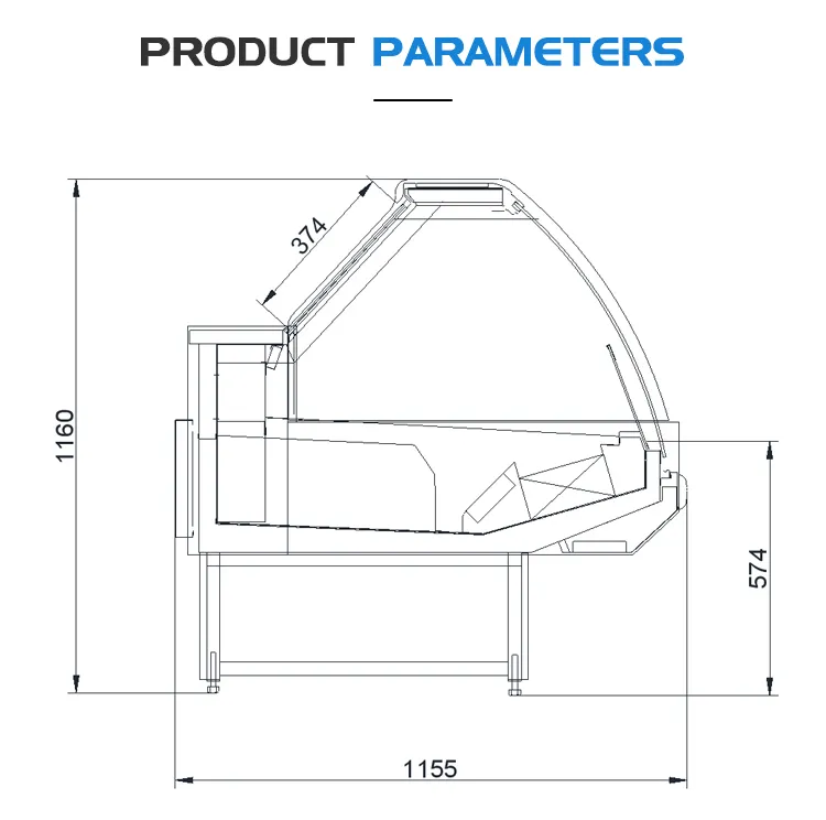Commercial Cooked Food Display Freezer