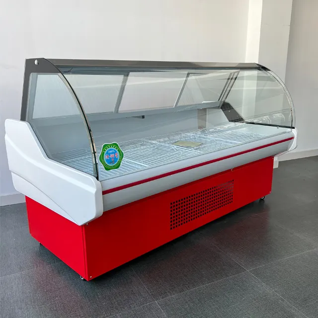 Supermarket Deli Fridge Meat Cooled Display Cooler